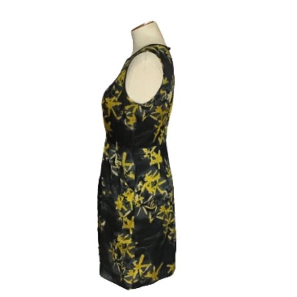 Milly New York Black and Yellow Short Shealth Dress Size 2 - Picture 3 of 5